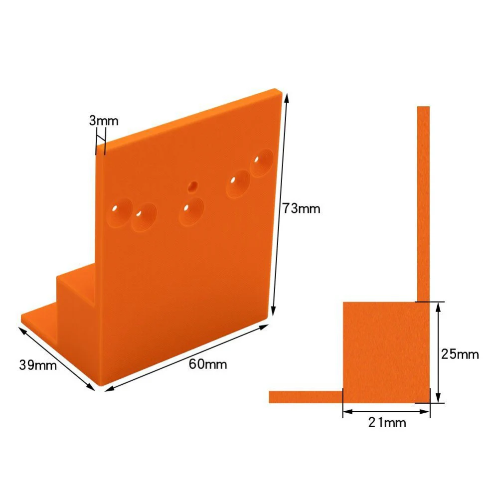 Orange Stepped Positioning Plate Plastic Wardrobe Side Closing Clip For Accurate Cabinet Hinge Installation Furniture Assembly T