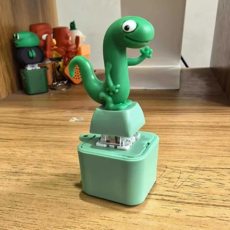 Frog Fidget Clicker with LED Light,For Duck and Frog Keyboard Toy Keychain,  Adult Stress Relieving and Anxiety Sensing Toy