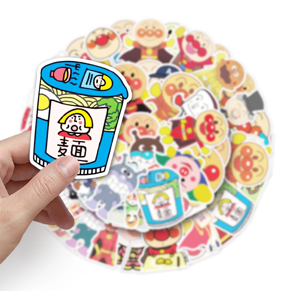 10/30/52pcs Cute Anpanman Cartoon Stickers for Kid Toy Decal Waterproof Suitcase Skateboard Luggage DIY Fun Anime Sticker Packs