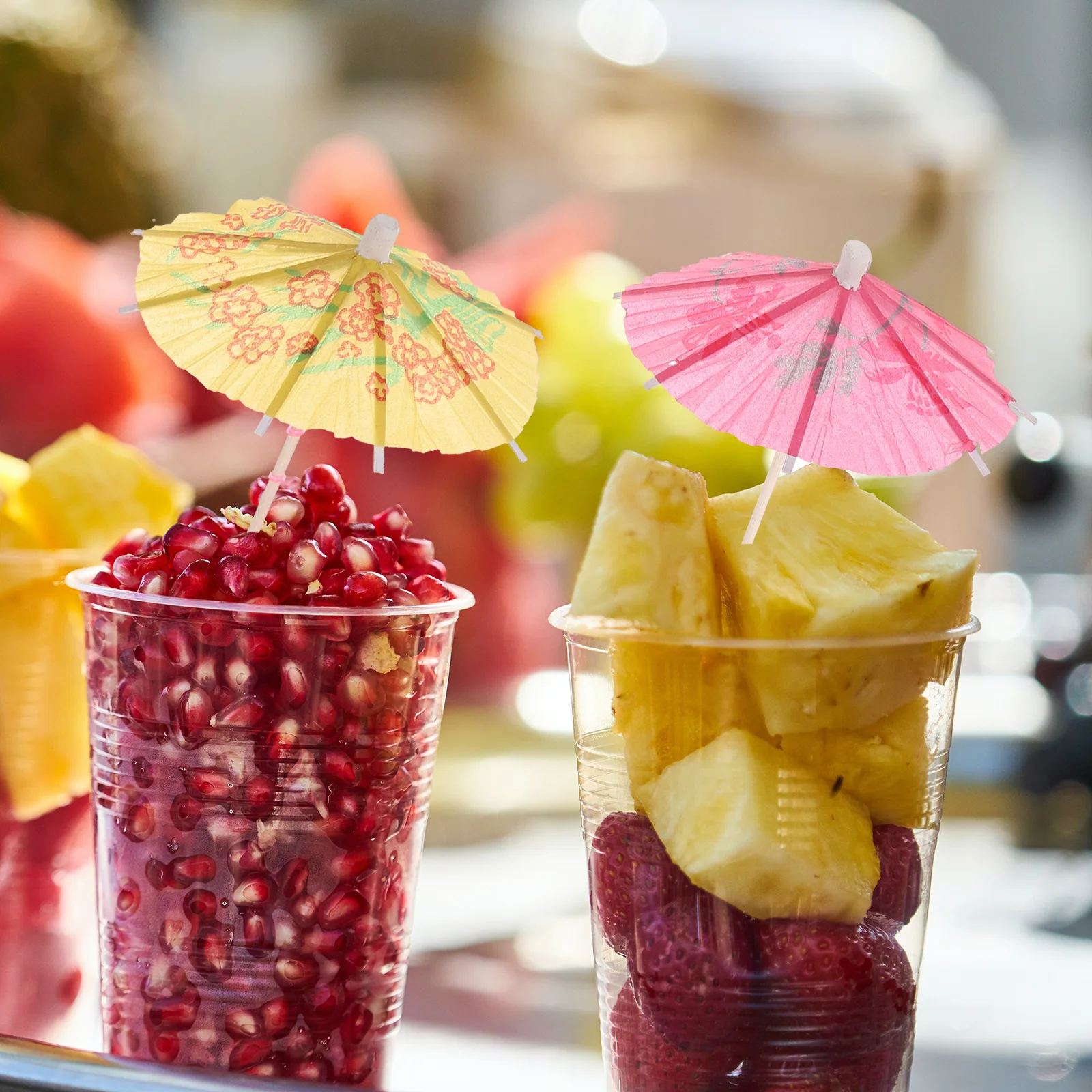 

50 Pcs Cocktail Decorative Umbrella Sign Toothpicks for Cocktails Paper Hawaiian Themed Party Decorations