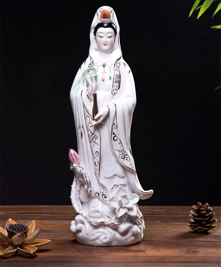 36 #OFFICE home protective-efficacious House Religious Buddhism Songzi Guan Yin Avalokitesvara porcelain Figurine