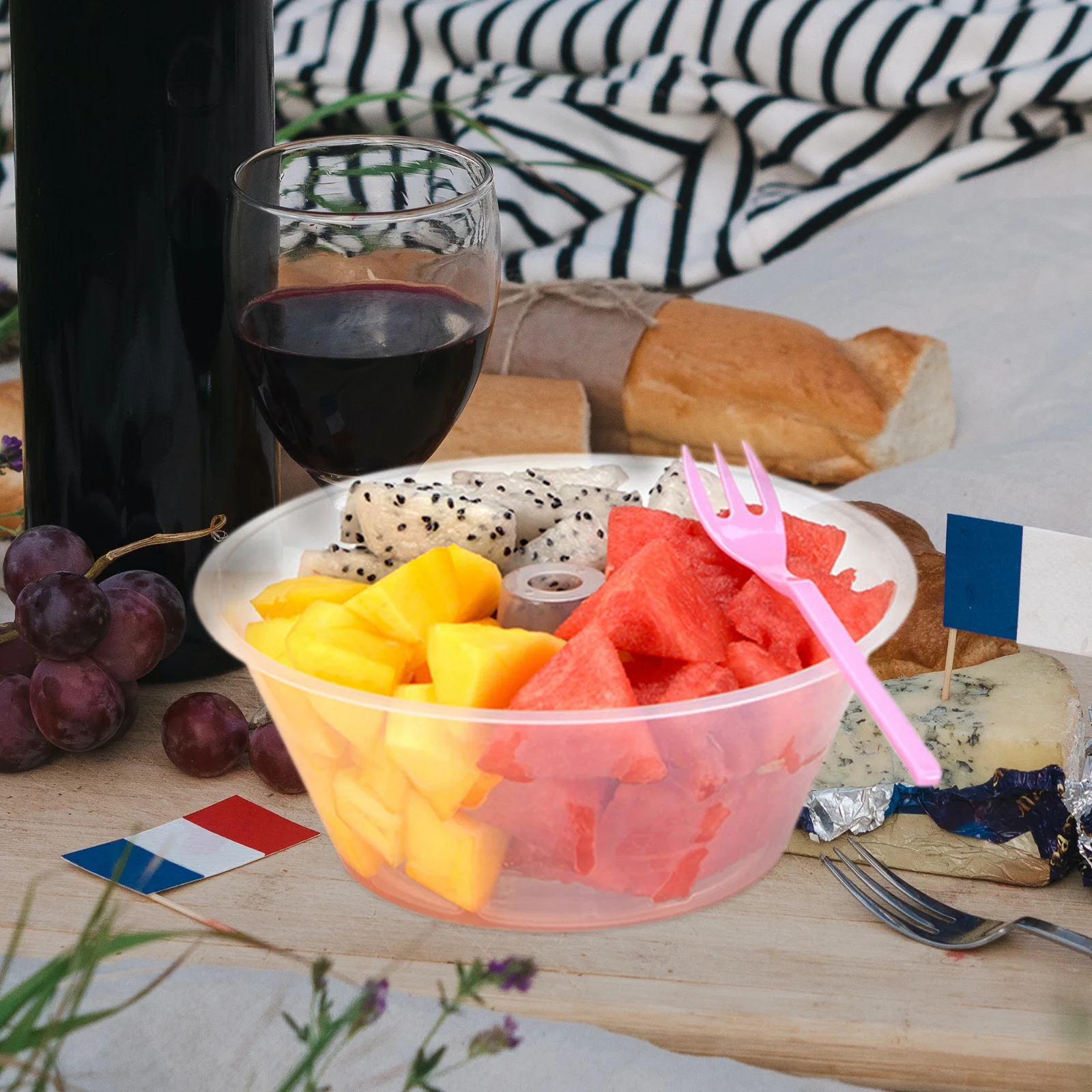 10pcs Disposable Snack And Drink Cup Bowl Portable Drink Cup Top Bowls Convenient Snack Bowl Food-Grade Reusable Snack Tray