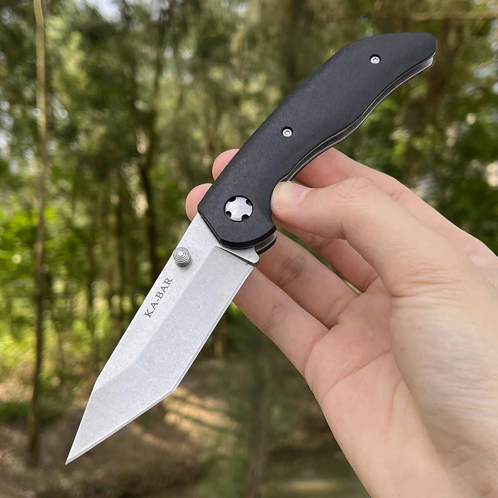 KB Jarosz 7506 pocket knife AUS-8A Steel Stonewashed Tanto Blade  Glass-Filled Nylon Handles Outdoor Hiking tactical EDC Knife