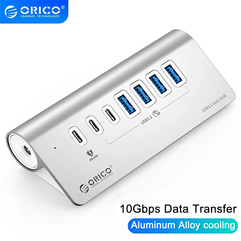 

Док-станция ORICO USB 3.2 Gen2 Разветвитель Расширительный концентратор 10 Гбит/с Преобразование Настольный удлинительный кабель Подходит для Apple MacBook
