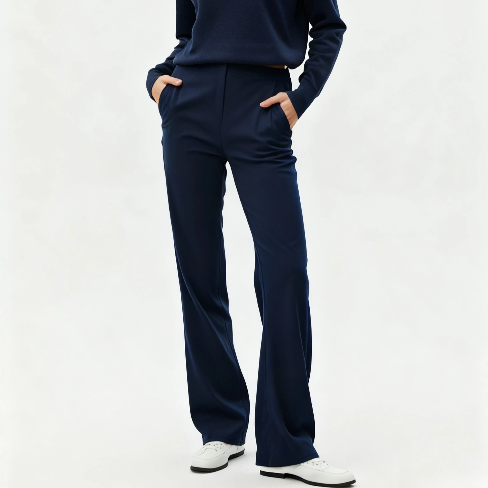 

Женские спортивные длинные брюки для йоги, повседневные удобные брюки с высокой талией, корректирующие эластичные дышащие прямые брюки до щиколотки