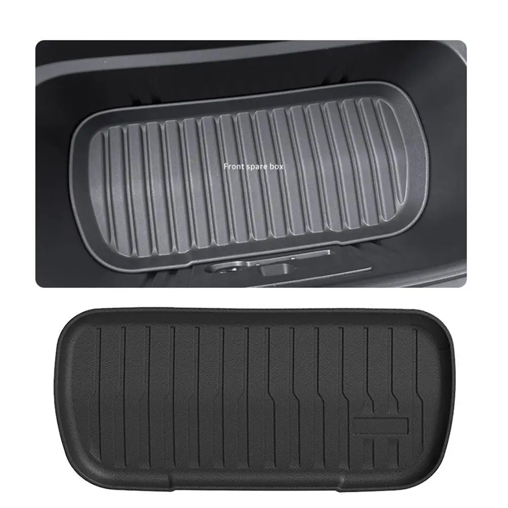 

For Tesla Model Y Juniper 2025 Front Rear Trunk Mats TPE Lower Trunk Storage Pad Protective Cover Cargo Liner Tray Anti-dirt Pad