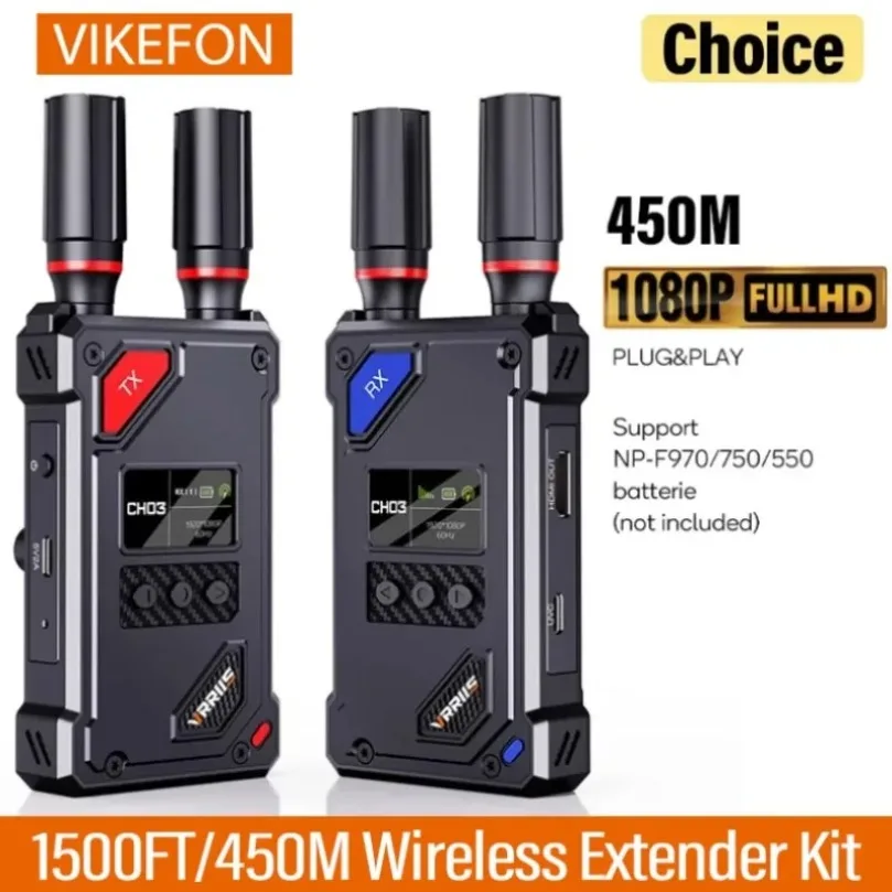 家庭用ゲームカメラ用ワイヤレス HDMI 対応ビデオ送信機受信機エクステンダー キット NP-F シリーズバッテリー対応