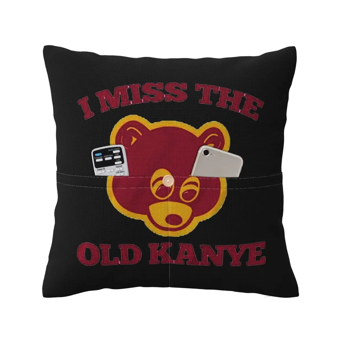 Kanye West Dropout Bear Chicago Vintage Graduation Pillowcase Cushion Cover Polyester Decor Bed Home Comfort Throw Pillow