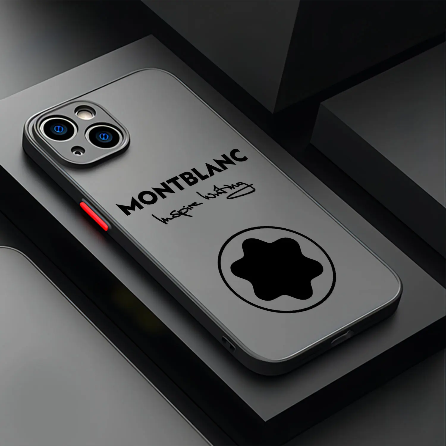 Funda de teléfono para iPhone 17 16e 16 15 14 13 12 11 Pro Air Max 7 8 6 6s Plus Montblancs Simple y versátil cubierta trasera transparente mate