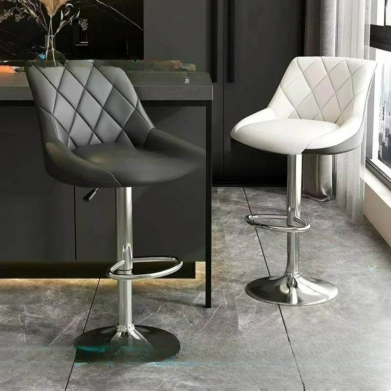 

Customizable Modern simple backrest high stool front desk cashier bar
