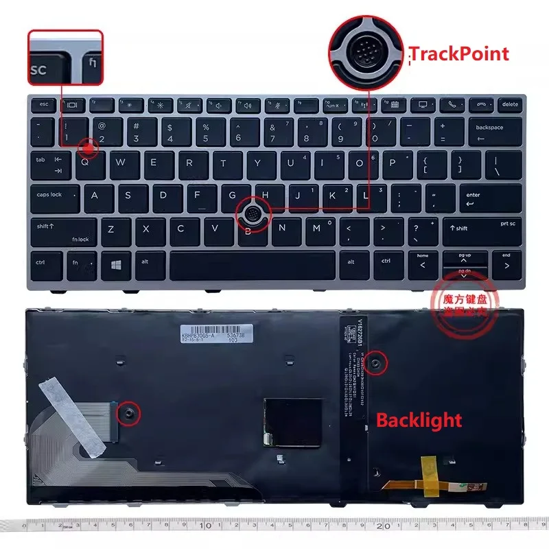 New US Keyboard Backlight for HP 730 735 G5 830 G5 835 836 G5 HSN-I12C/I30C English Keyboard