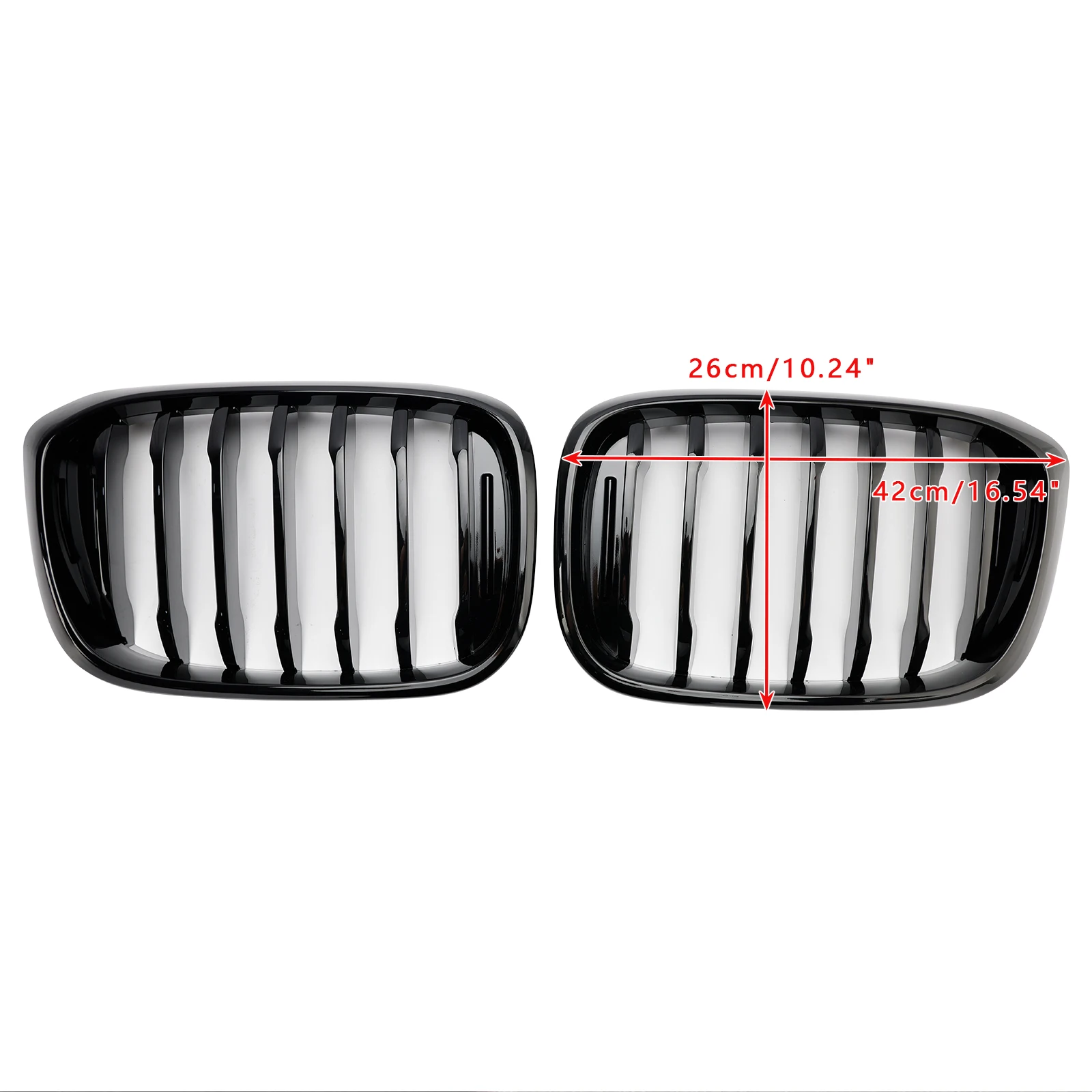 Gloss Black Front Kidney Grille Mesh Grill For BMW X4 G02 X3 G01 G08 2018-2021