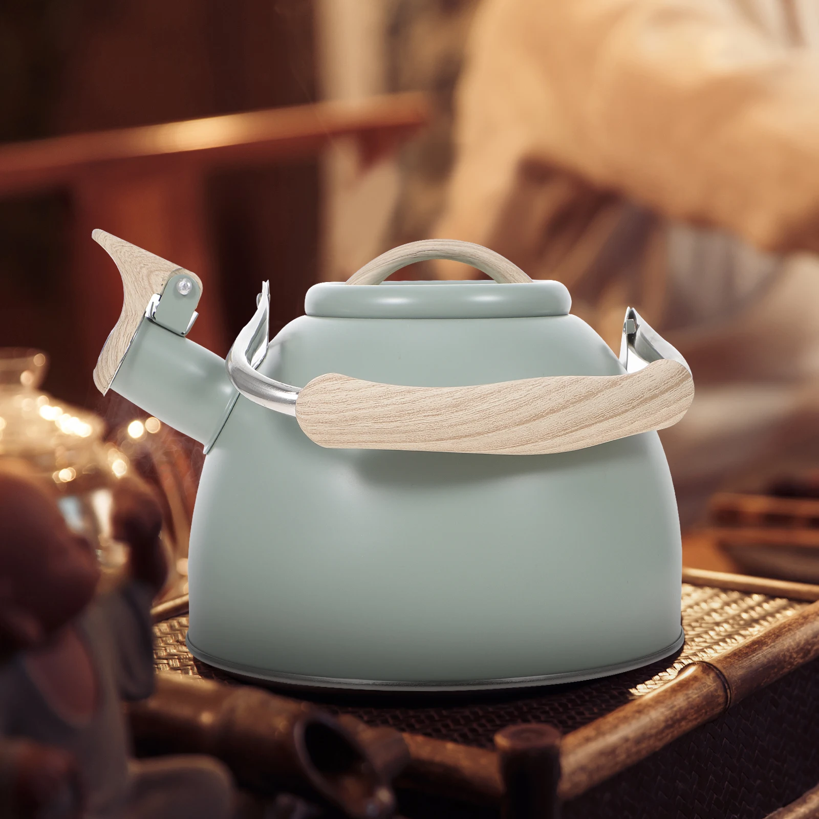 

3L Stainless Steel Tea Rustproof Handle Ergonomic Stovetop Water Pot Kitchen Home Use Portable Tea Pot Household