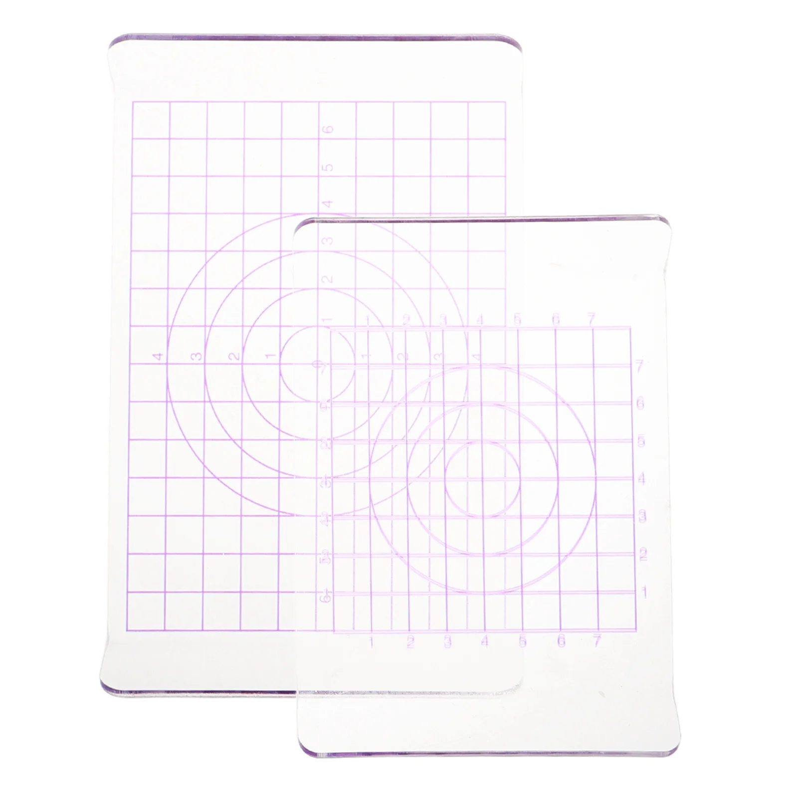 

2pcs Acrylic Rolling Board Transparent Polymer Clay Plate Diy Clay Pressing Tool For Pottery Sculpture Flattening Smooth Texture