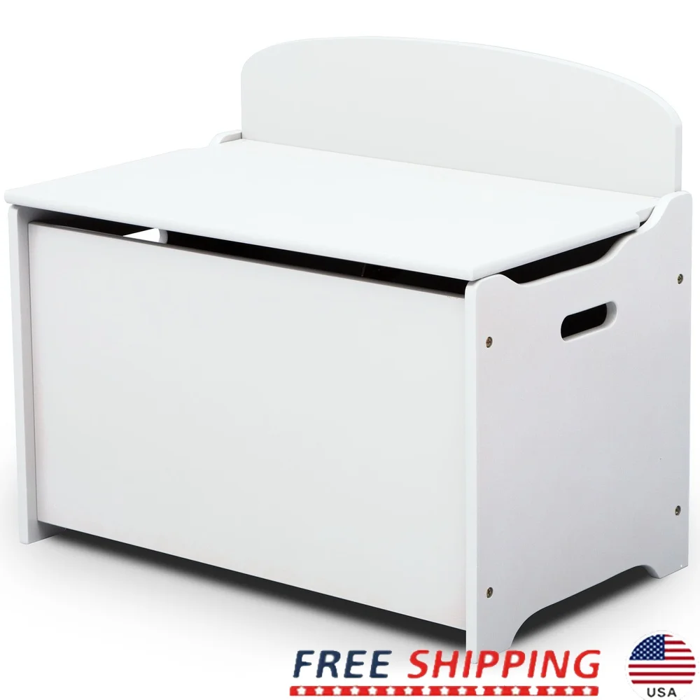 

Классическая деревянная коробка для игрушек, большой органайзер для хранения, безопасная для детей, крышка с медленным закрыванием, прочная конструкция, движущиеся ручки, сохраняет чистить игрушки