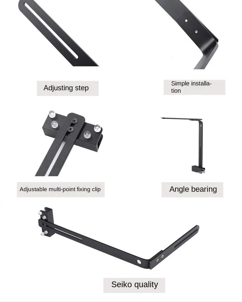 2,8 "5,0mm aquarium licht halter Aluminium Legierung Rost-proof Aquarium Lampe Halter Licht Halterung Aquarium Kronleuchter hängen Rack – Detail 7