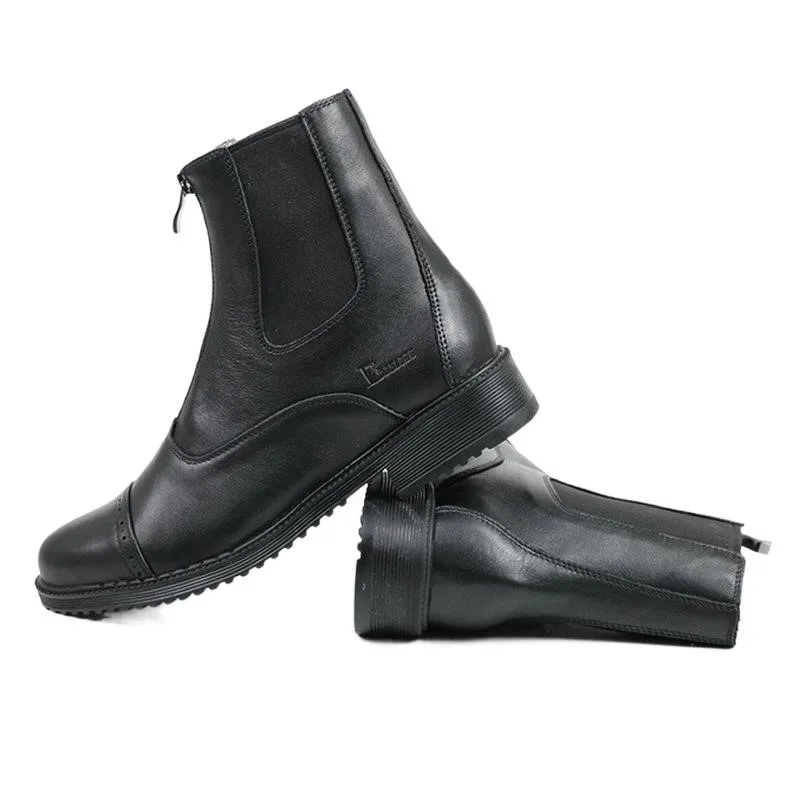 Bottes équestres courtes respirantes en cuir de vachette pour enfants, version standard, printemps et été