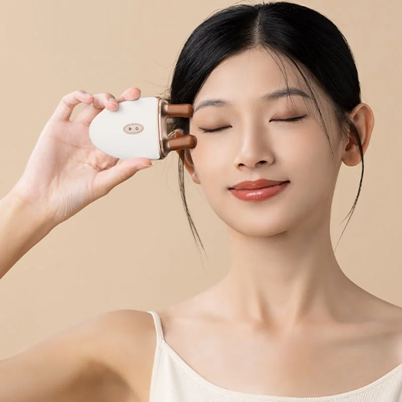 Masajeador eléctrico para puente de nariz, peine, masaje de elevación, vibración, compresa caliente, herramienta para aliviar los ojos y la nariz, masaje meridiano Facial de Caracol