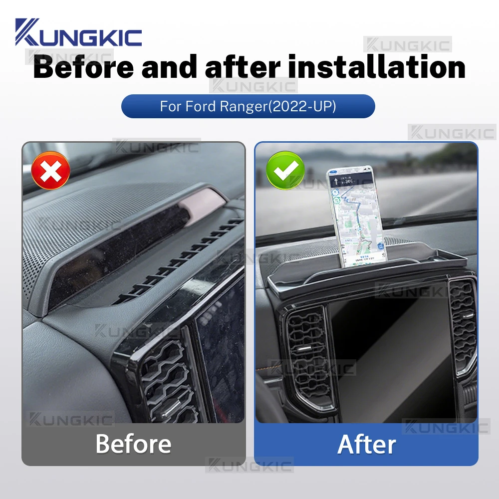 For Ford Ranger T9 2022 2023 2024 2025 Central Control Screen Rear Storage Pad Dashboard Storage Tray Car Interior Accessories