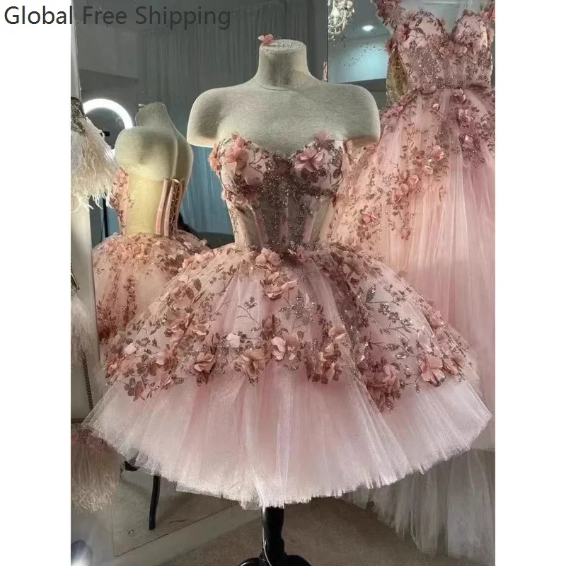 

Ladies' Princess Dress Pink Evening Gown Art Examination Performance Toast Dress Cosplay Adult Fitted Banquet Puffy Skirt 2026
