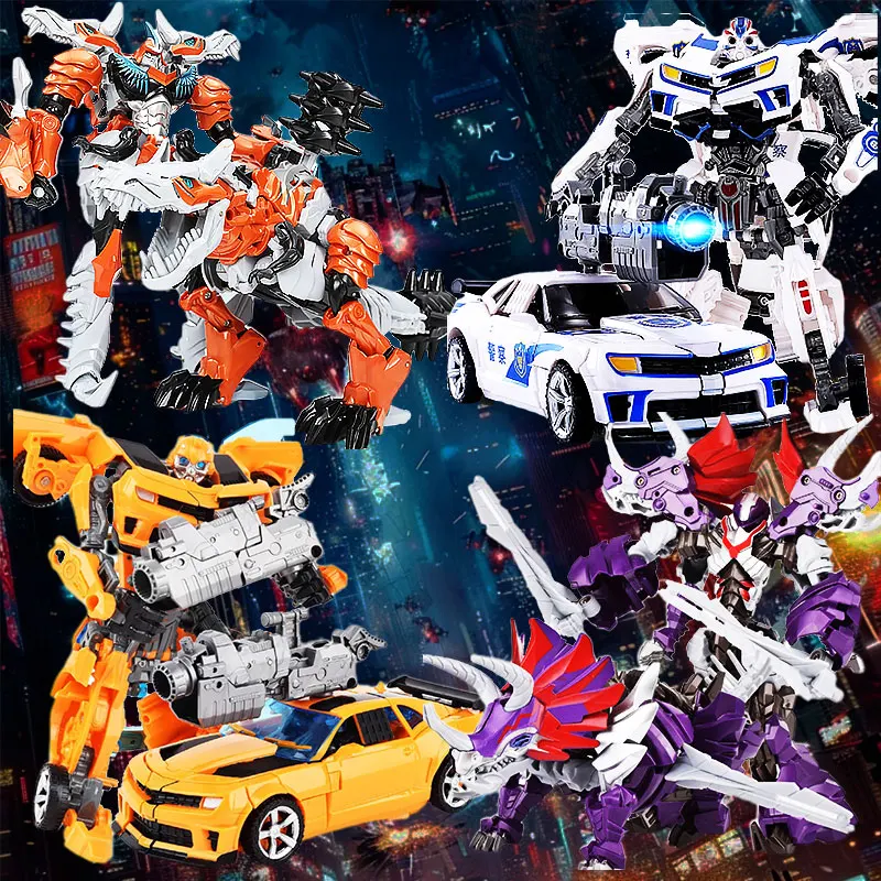 Transformation Robot Toys Transforming Action Figures Dinosaur Model Deformation Car Figure Toy for Boys Children Birthday Gifts