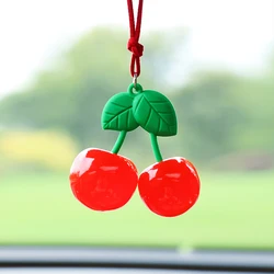 Cute red cherry car interior decoration car rearview mirror exquisite fruit car hanging accessories car decoration pendant