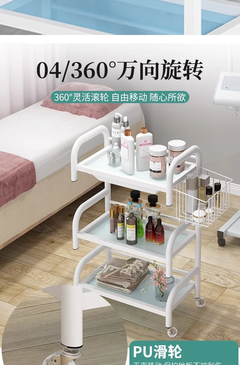 Lagerung Fahrzeug Medizinische Trolley Salon Akzent Moderne Schubladen Salon Trolley Luxus Move Möbel Rollwagen Kosmetiksalon Lstc – Detail 8