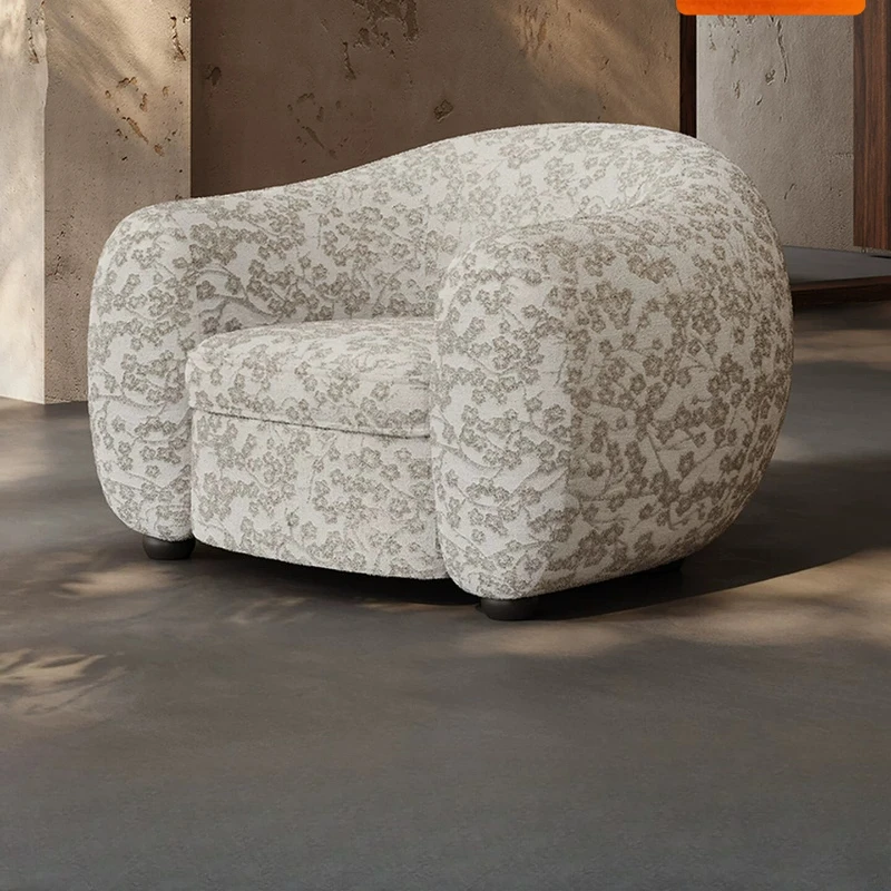Cream wind single sofa chair, designer living room