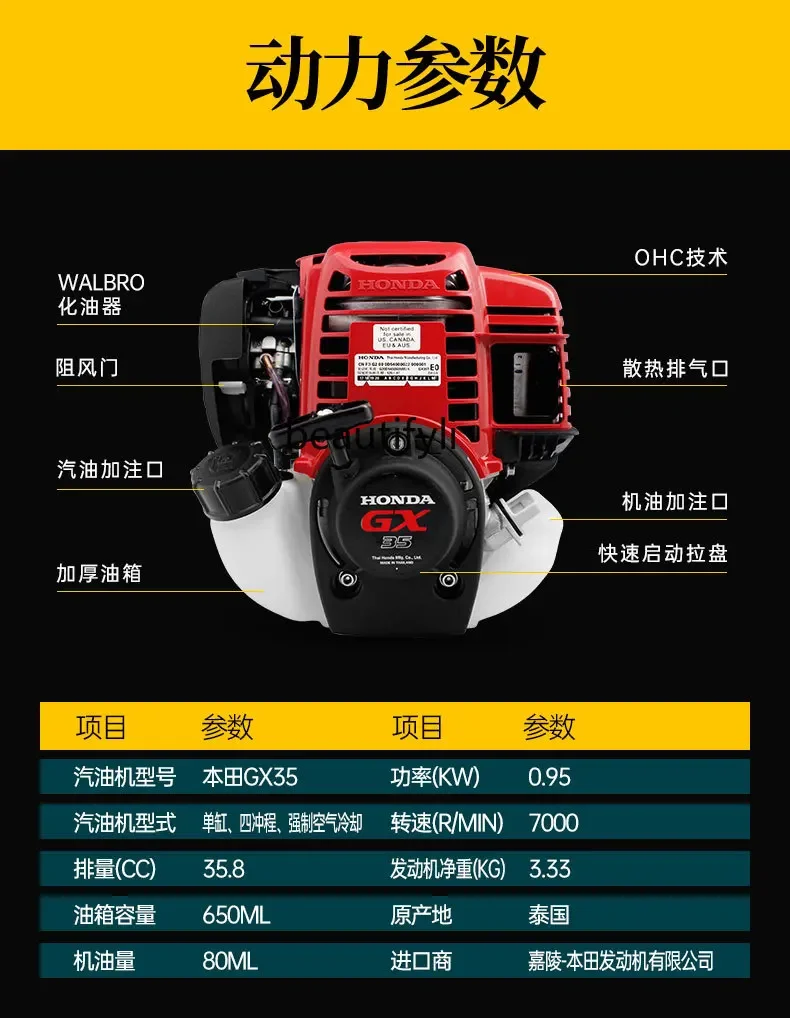 NNTwo-السكتة الدماغية المحمولة عالية الطاقة زراعة البستان الحفر والحفر سائق الكومة الزراعية