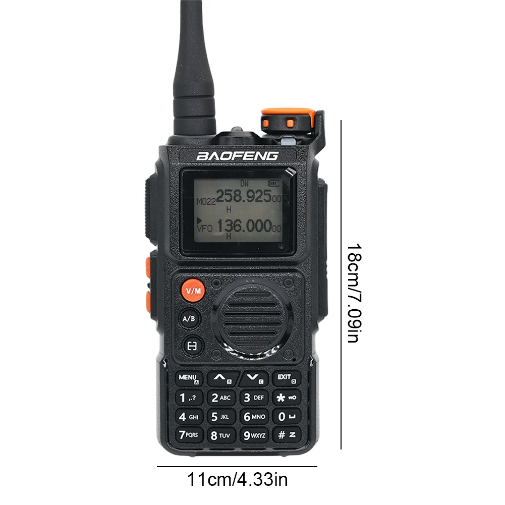 Baofeng UV-K6 UHF VHF DTMF NOAA Langstrecken-Amateurfunk Drahtlose Kopierfrequenz Multiband-Handie-Talkie mit NOAA-Wetteralarm