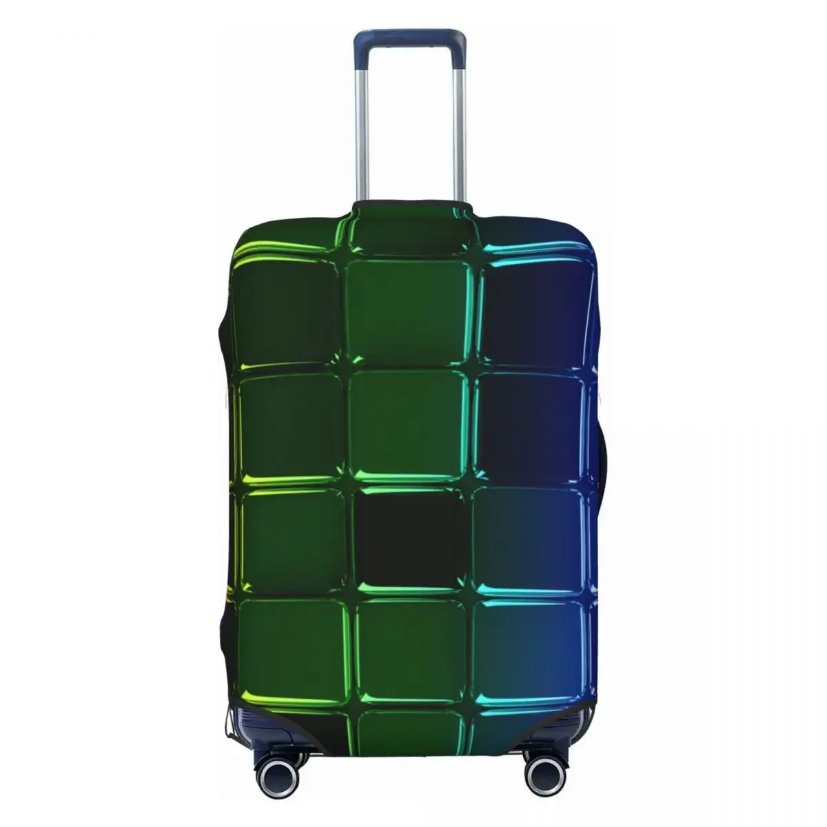 Rainbow Cubes Suitcase Cover Abstract Business Flight Fun Luggage Accesories Protection