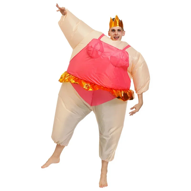 Adult Inflatable Balet Halloween Costume For Woman Man Ballerina Cosplay Blow Up Fancy Dress Christmas Party Costumes
