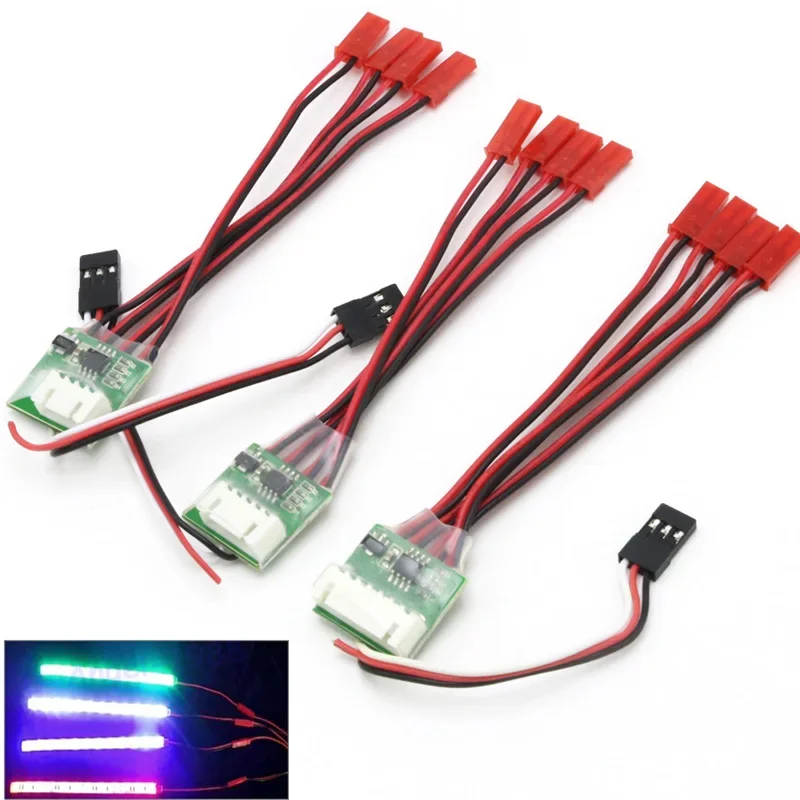 3s 4S 6S Rc Controlador de luz de tira LED à prova d'água para drones de controle remoto/aviões/veículo RC Controlador de luz noturna