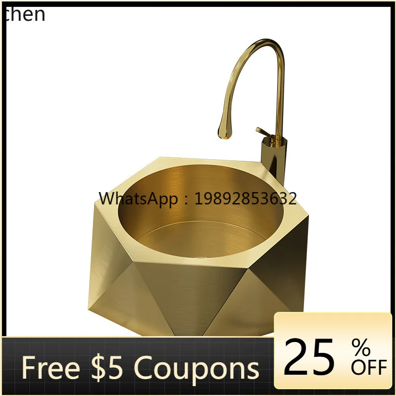 ABB  Stainless Steel Wash Basin Art Countertop Basin Diamond-Shaped Wash  Homestay Wash Basin