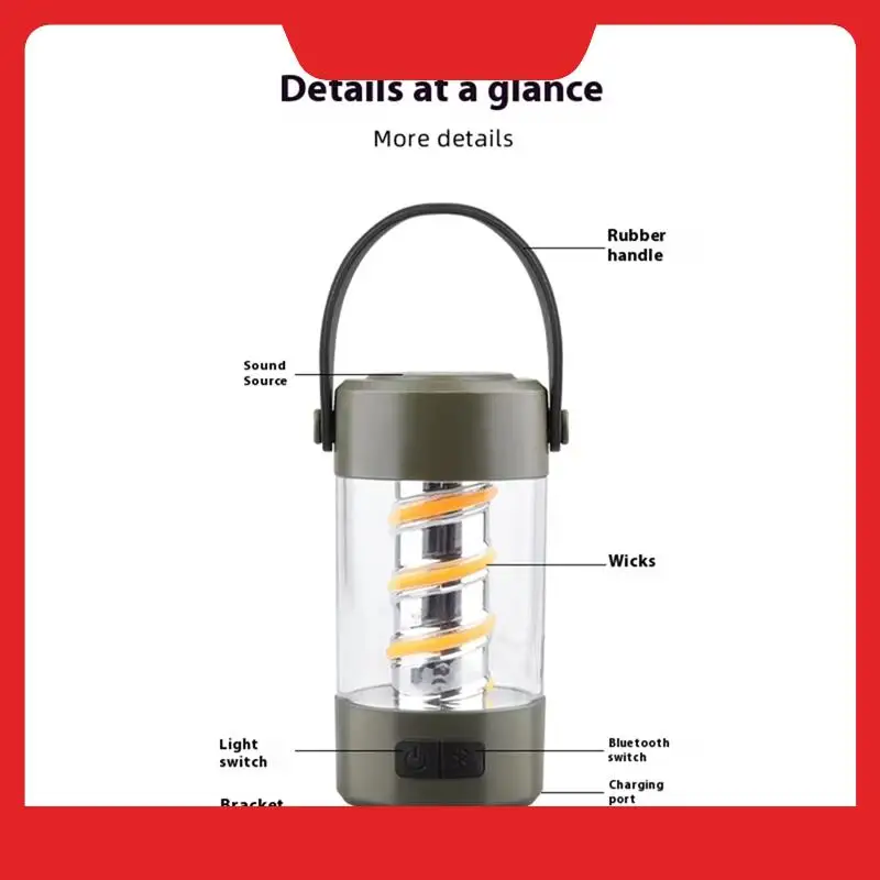 Waterproof Telescopic Camping Lamp - Multifunctional Outdoor Garden Atmosphere Light, Energy-Efficient For Travel