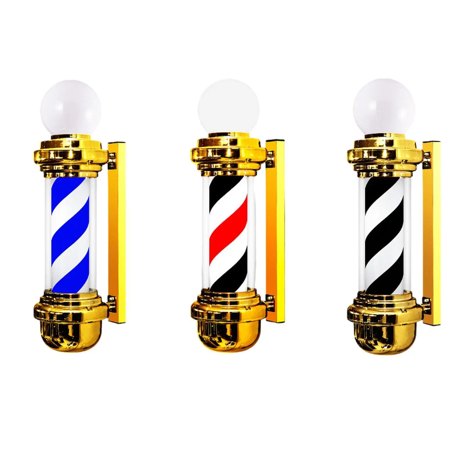 27 inch Barber Pole Light Hair Salon Signage Light for Outdoor Barbershop