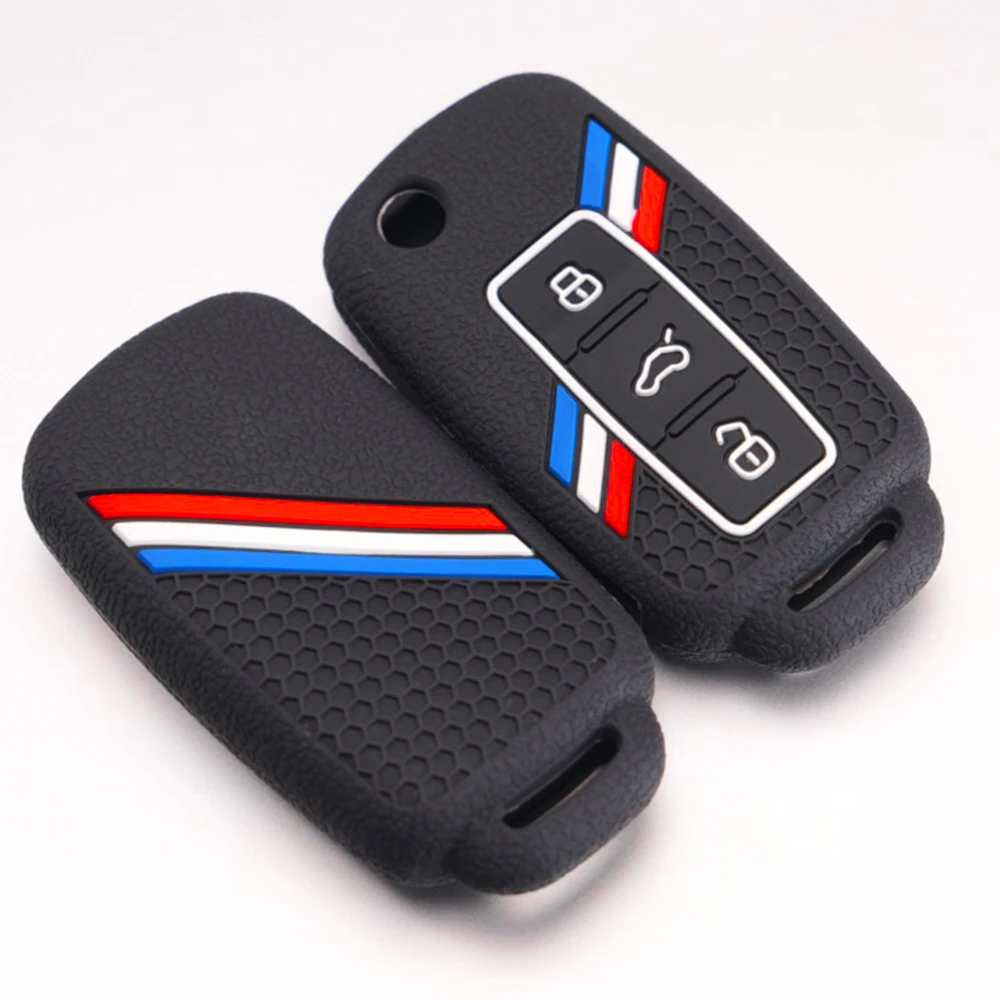 Soft Key Holder For Volkswagen Golf Polo Passat Magotan Tiguan Sagitar Bora Lavida Lamando CC Arteon T-Roc T-Cross Teramont