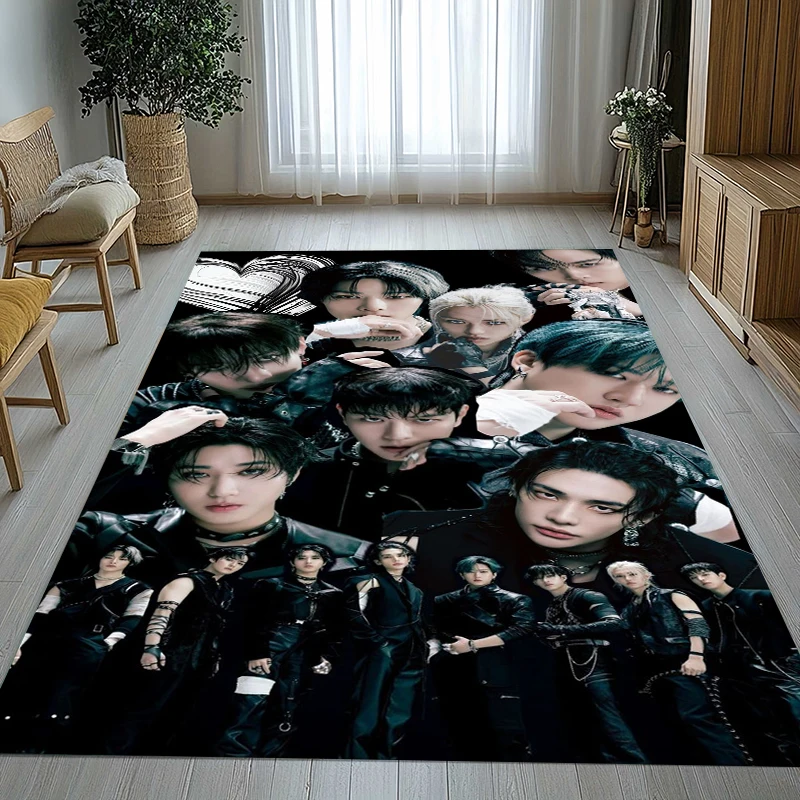 

Мягкий нескользящий ковер Bang Chan Kpop Stray Kids для гостиной, спальни, детской игровой комнаты, дивана, домашнего декора, придверный коврик, подарок