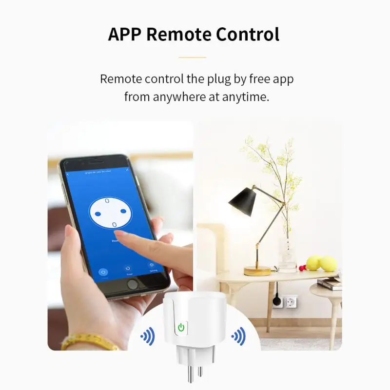 Presa WiFi / Zigbee Tuya EU Smart Plug 16A / 20A Power Monitor SmartLife telecomando vocale funziona con Alexa Google Home Alice