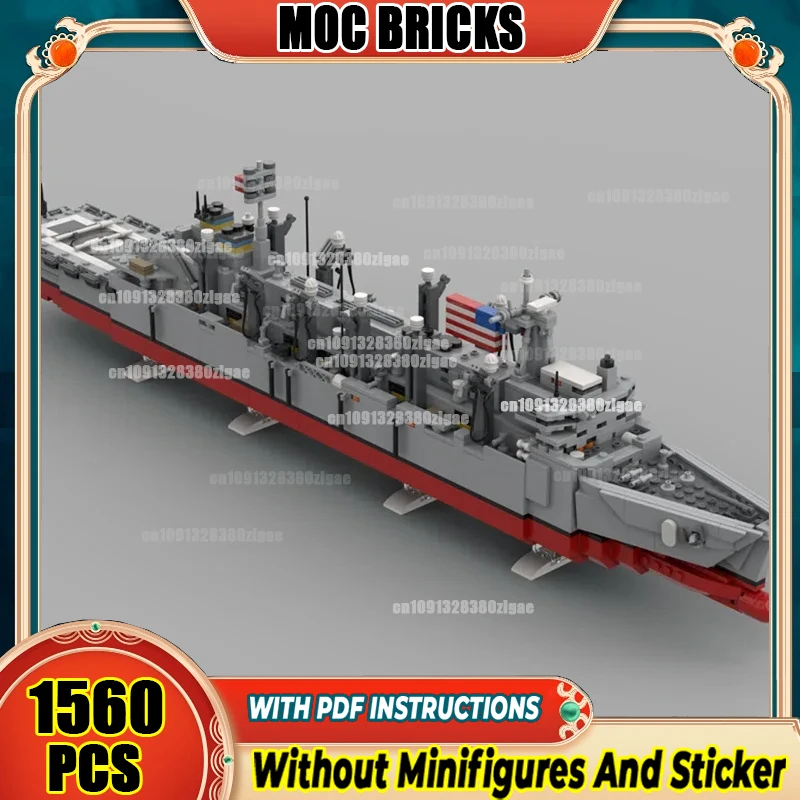 MOC Building Blocks Support Ship T-AOE 6 Model Bricks Toys