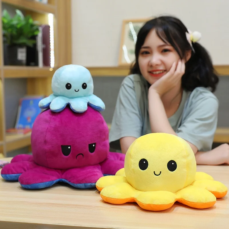 

Двусторонний осьминог Plu Toy, новый обратный дизайн, приятная кукла, ткань, художественные игрушки для всех возрастов, полипропилен, хлопок, материал от Jiangsu