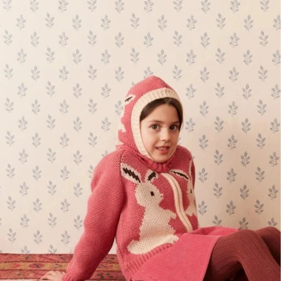 2026 HE NEW Autumn Winter Baby Girls Knitwear Kids Lambswool Coats Cartoon Girl Cardigan Sweater Child Bottoming Shirts Clothes