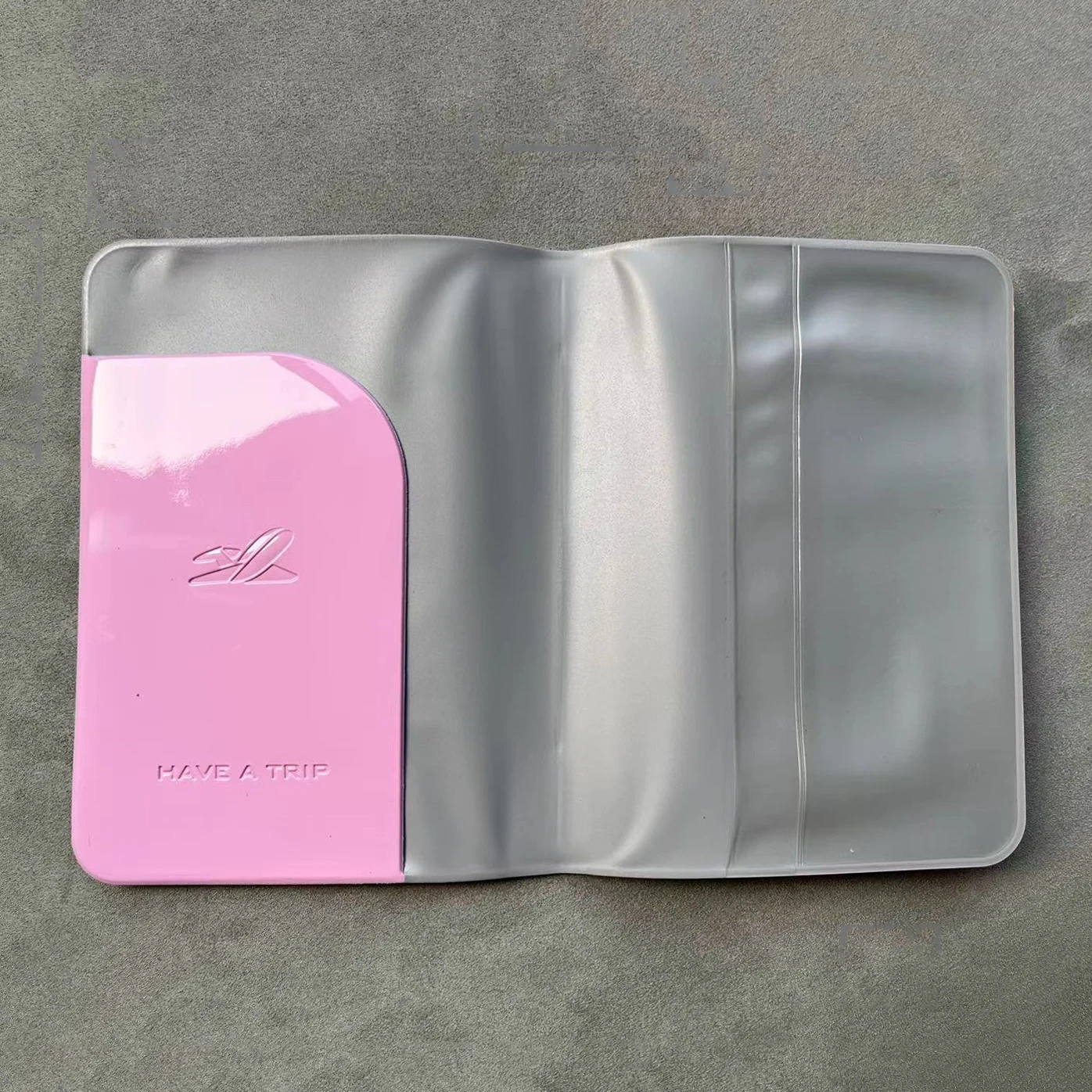 Travel Accessories Airplane Waterproof Passport Holder for Women Pink 3D Design PVC Travel Passport Holder