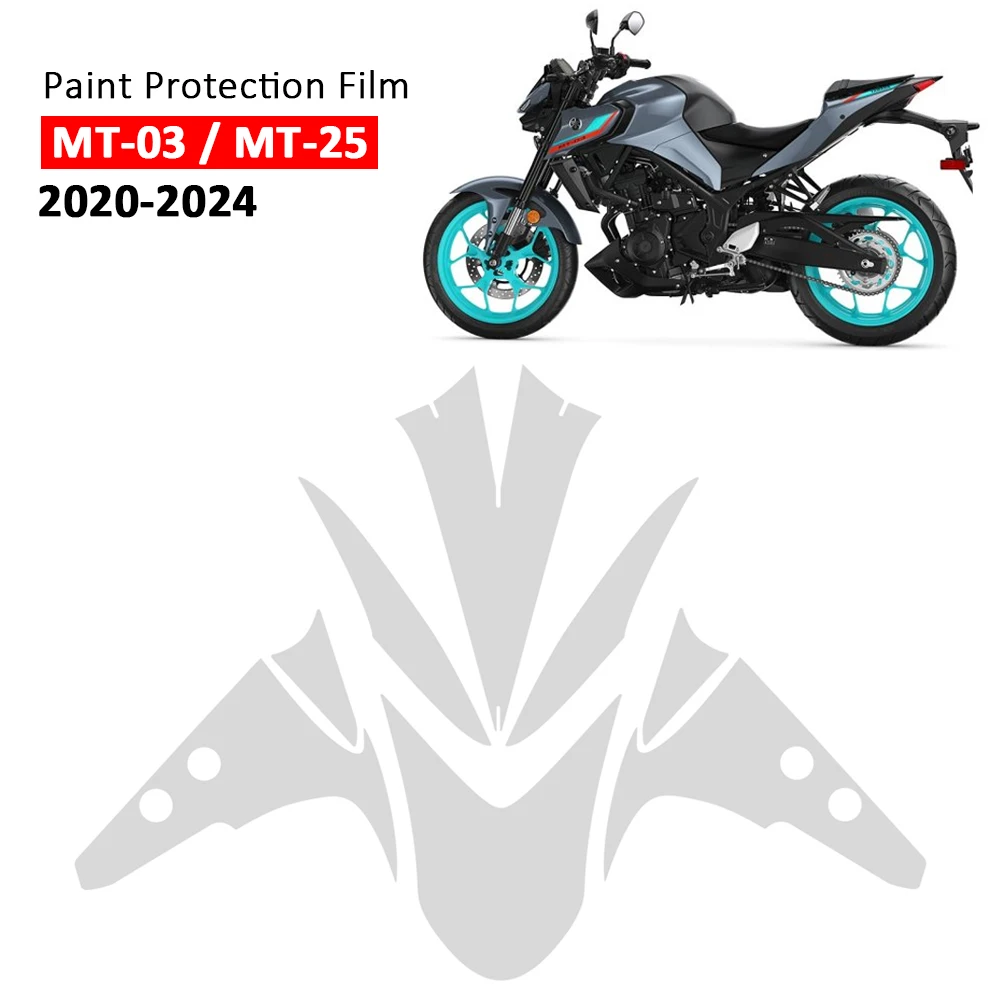 PPF Motorcycle Protection Anti-scratch Film Fairing Protection For Yamaha MT03 MT25 TPU Paint Protection Film MT 03 MT 25 20-24