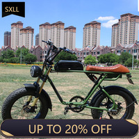 SXLL 20 inch electric bicycle 750W 48v lithium battery sports Fatbike rear wheel hub brushless suspension fork disc brake ordina