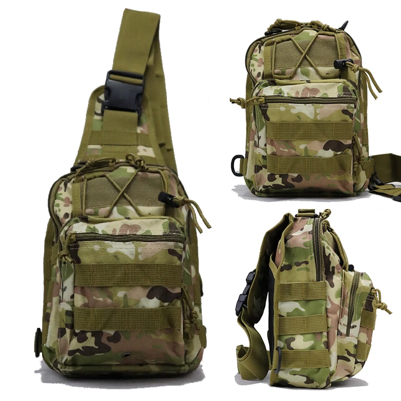 Outdoor Hunting Camping Fishing Bag Shoulder Bag Nylon Molle Mountaineering Chest Strap Bag