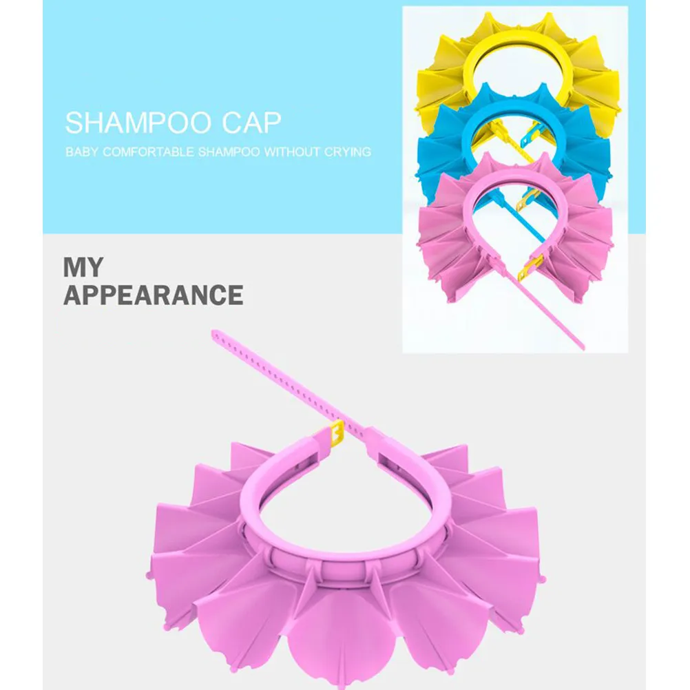 

1 Piece Infant Shower Cap Anti Water Eye Shield for Children Hair Washing Lightweight Bathing Hat Comfort Fit in Yellow