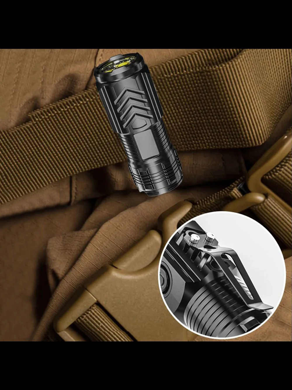 Super Bright Mini Torch Powerful LED Flashlight USB Rechargeable Strong Light Cap Clip Lamp High Power Portable Lighting Lantern