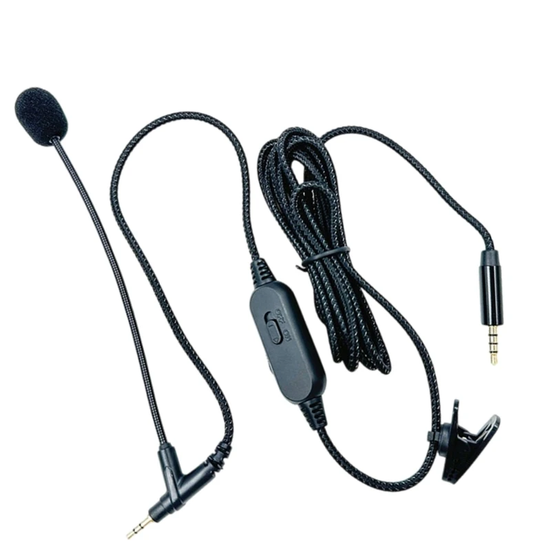 MultiPurpose Boom Microphone Cable Headphone Converters Cord with Switcher 95AF