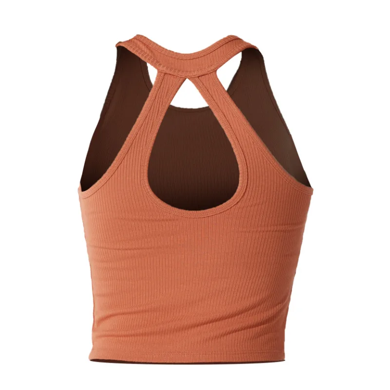 سترة يوجا رياضية للياقة البدنية ملابس داخلية مجوفة جمال الظهر ضلع فرنسي للجري ملابس خارجية مع وسادة صدر #5